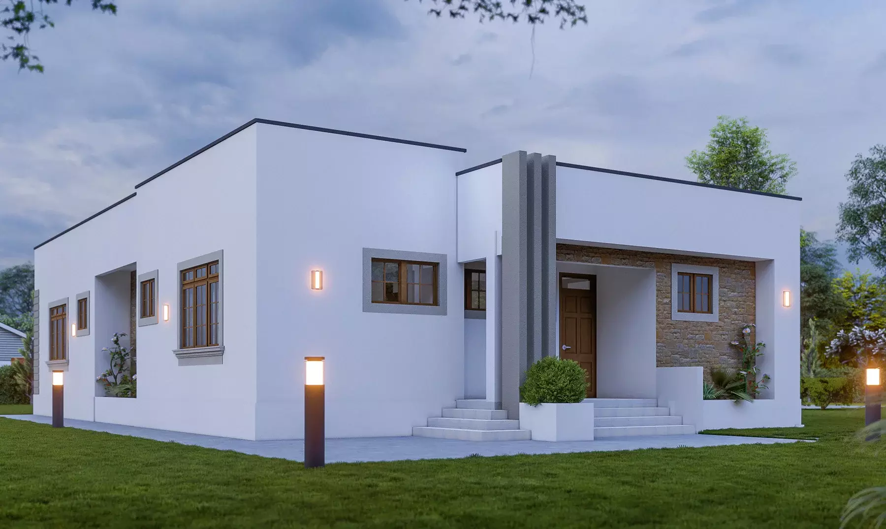 Modern 3-Bedroom Flat-Roof Bungalow for Sale in Tezo, Kilifi – Gated Community with Pool